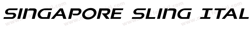 Singapore Sling Ital字体转换